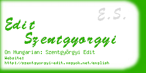 edit szentgyorgyi business card